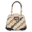 LOUIS VUITTON Monogram Charm Mini Linda Hand Bag Ivory LV Auth 196930M-13