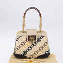 LOUIS VUITTON Monogram Charm Mini Linda Hand Bag Ivory LV Auth 196930M-12
