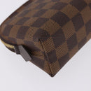LOUIS VUITTON Damier Ebene Pochette Cosmetic PM Pouch N47516 LV Auth 196932-15