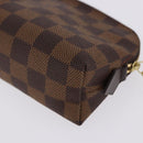 LOUIS VUITTON Damier Ebene Pochette Cosmetic PM Pouch N47516 LV Auth 196932-16