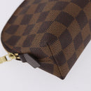 LOUIS VUITTON Damier Ebene Pochette Cosmetic PM Pouch N47516 LV Auth 196932-7
