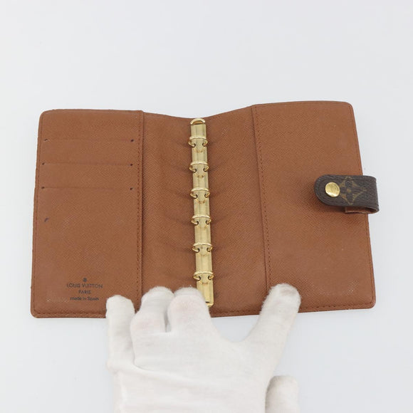 LOUIS VUITTON Monogram Agenda PM Day Planner Cover R20005 LV Auth 196938