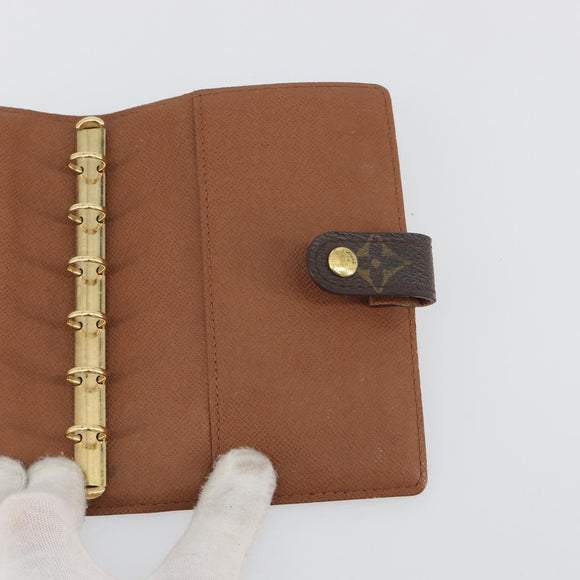 LOUIS VUITTON Monogram Agenda PM Day Planner Cover R20005 LV Auth 196938