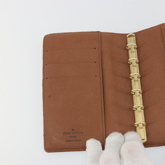 LOUIS VUITTON Monogram Agenda PM Day Planner Cover R20005 LV Auth 196938