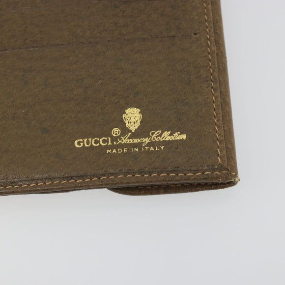 GUCCI GG Supreme Web Sherry Line Long Wallet PVC Beige Gold Auth 196939
