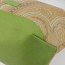 ETRO Hand Bag PVC Canvas Beige Gold Auth 196941A-10