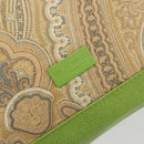 ETRO Hand Bag PVC Canvas Beige Gold Auth 196941A-15