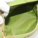 ETRO Hand Bag PVC Canvas Beige Gold Auth 196941A-16