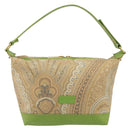ETRO Hand Bag PVC Canvas Beige Gold Auth 196941A-2