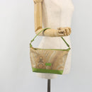 ETRO Hand Bag PVC Canvas Beige Gold Auth 196941A-21