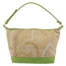 ETRO Hand Bag PVC Canvas Beige Gold Auth 196941A-3