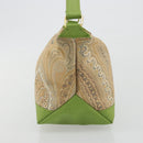 ETRO Hand Bag PVC Canvas Beige Gold Auth 196941A-5