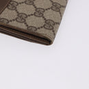 GUCCI GG Canvas Long Wallet 2 Set Beige Gold Auth 196947-7
