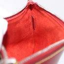 LOUIS VUITTON Epi Twist Bucket Pouch Pouch Red Silver LV Auth 196949-18
