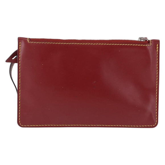 LOUIS VUITTON Epi Twist Bucket Pouch Pouch Red Silver LV Auth 196949