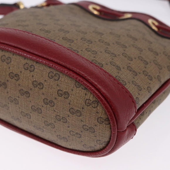 GUCCI Micro GG Supreme Fujiko-Pro Bag PVC Beige Gold 647801 Auth 196955M