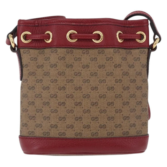 GUCCI Micro GG Supreme Fujiko-Pro Bag PVC Beige Gold 647801 Auth 196955M