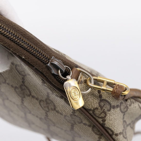 GUCCI GG Supreme Shoulder Bag PVC Beige Gold 56 02 068 Auth 196956