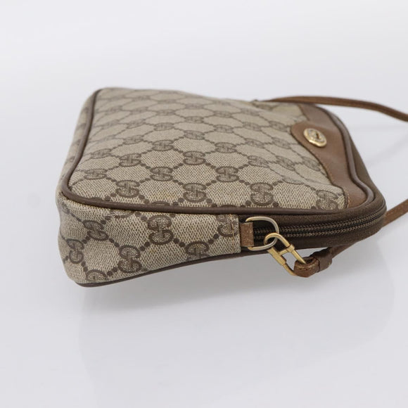 GUCCI GG Supreme Shoulder Bag PVC Beige Gold 56 02 068 Auth 196956