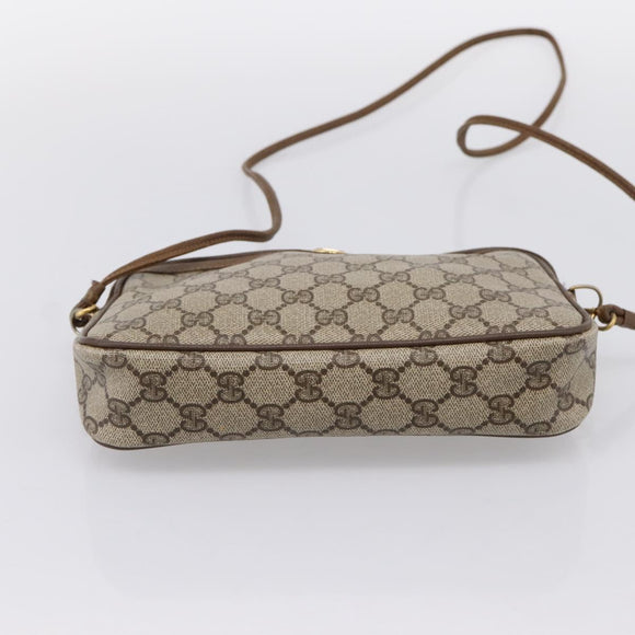 GUCCI GG Supreme Shoulder Bag PVC Beige Gold 56 02 068 Auth 196956
