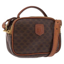 CELINE Macadam Canvas Hand Bag PVC Leather 2way Brown Gold Auth 196958-1