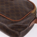 CELINE Macadam Canvas Hand Bag PVC Leather 2way Brown Gold Auth 196958-16