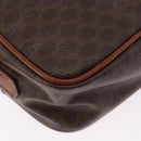 CELINE Macadam Canvas Hand Bag PVC Leather 2way Brown Gold Auth 196958-17