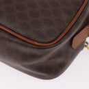CELINE Macadam Canvas Hand Bag PVC Leather 2way Brown Gold Auth 196958-18