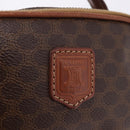 CELINE Macadam Canvas Hand Bag PVC Leather 2way Brown Gold Auth 196958-19