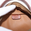 CELINE Macadam Canvas Hand Bag PVC Leather 2way Brown Gold Auth 196958-20