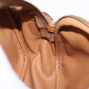 CELINE Macadam Canvas Hand Bag PVC Leather 2way Brown Gold Auth 196958-21