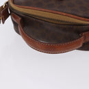 CELINE Macadam Canvas Hand Bag PVC Leather 2way Brown Gold Auth 196958-7
