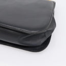 Salvatore Ferragamo Gancini Hand Bag Leather Black Gold Auth 196959A-12