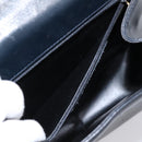 Salvatore Ferragamo Gancini Hand Bag Leather Black Gold Auth 196959A-19