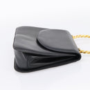 Salvatore Ferragamo Gancini Hand Bag Leather Black Gold Auth 196959A-5