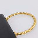 Salvatore Ferragamo Gancini Hand Bag Leather Black Gold Auth 196959A-8