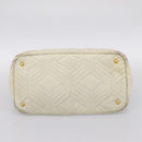 Miu Miu Hand Bag Leather Ivory Gold Auth 196961A-5