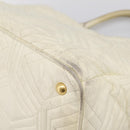 Miu Miu Hand Bag Leather Ivory Gold Auth 196961A-16
