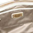 Miu Miu Hand Bag Leather Ivory Gold Auth 196961A-17