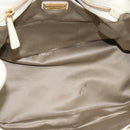 Miu Miu Hand Bag Leather Ivory Gold Auth 196961A-11