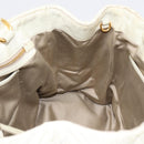 Miu Miu Hand Bag Leather Ivory Gold Auth 196961A-18