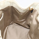 Miu Miu Hand Bag Leather Ivory Gold Auth 196961A-19