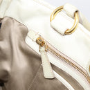 Miu Miu Hand Bag Leather Ivory Gold Auth 196961A-20