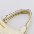 Miu Miu Hand Bag Leather Ivory Gold Auth 196961A-8