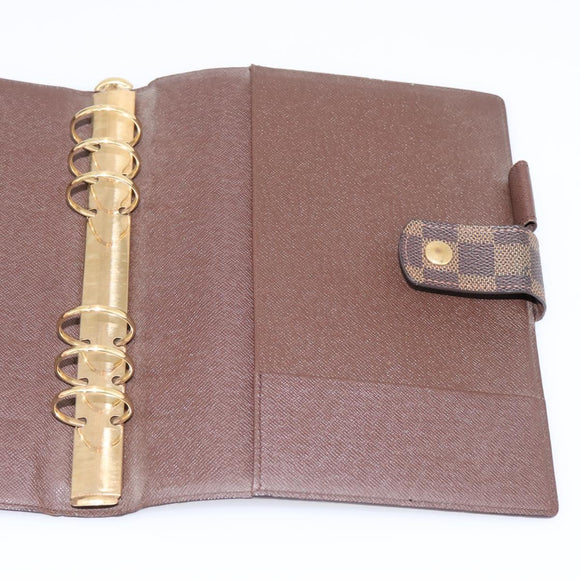 LOUIS VUITTON Damier Ebene Agenda GM Day Planner Cover R20107 LV Auth 196962