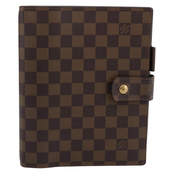 LOUIS VUITTON Damier Ebene Agenda GM Day Planner Cover R20107 LV Auth 196962