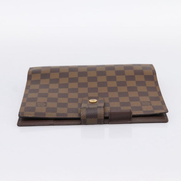 LOUIS VUITTON Damier Ebene Agenda GM Day Planner Cover R20107 LV Auth 196962