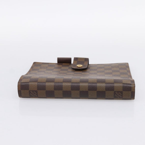 LOUIS VUITTON Damier Ebene Agenda GM Day Planner Cover R20107 LV Auth 196962