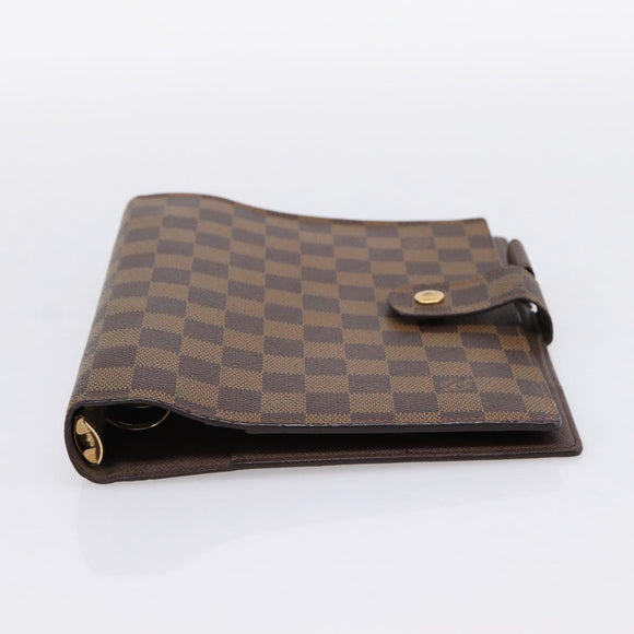 LOUIS VUITTON Damier Ebene Agenda GM Day Planner Cover R20107 LV Auth 196962