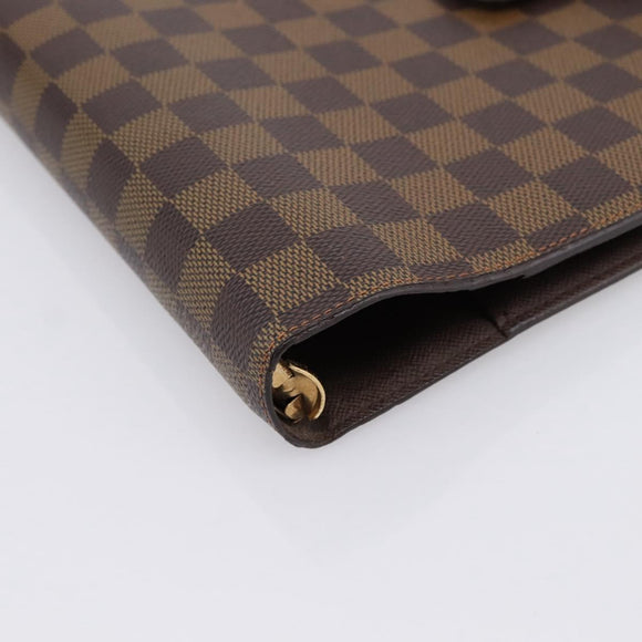 LOUIS VUITTON Damier Ebene Agenda GM Day Planner Cover R20107 LV Auth 196962